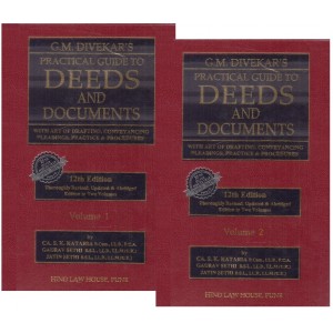G. M. Divekar's Practical Guide to Deeds & Documents with CD [2 HB Vols.] by Hind Law House